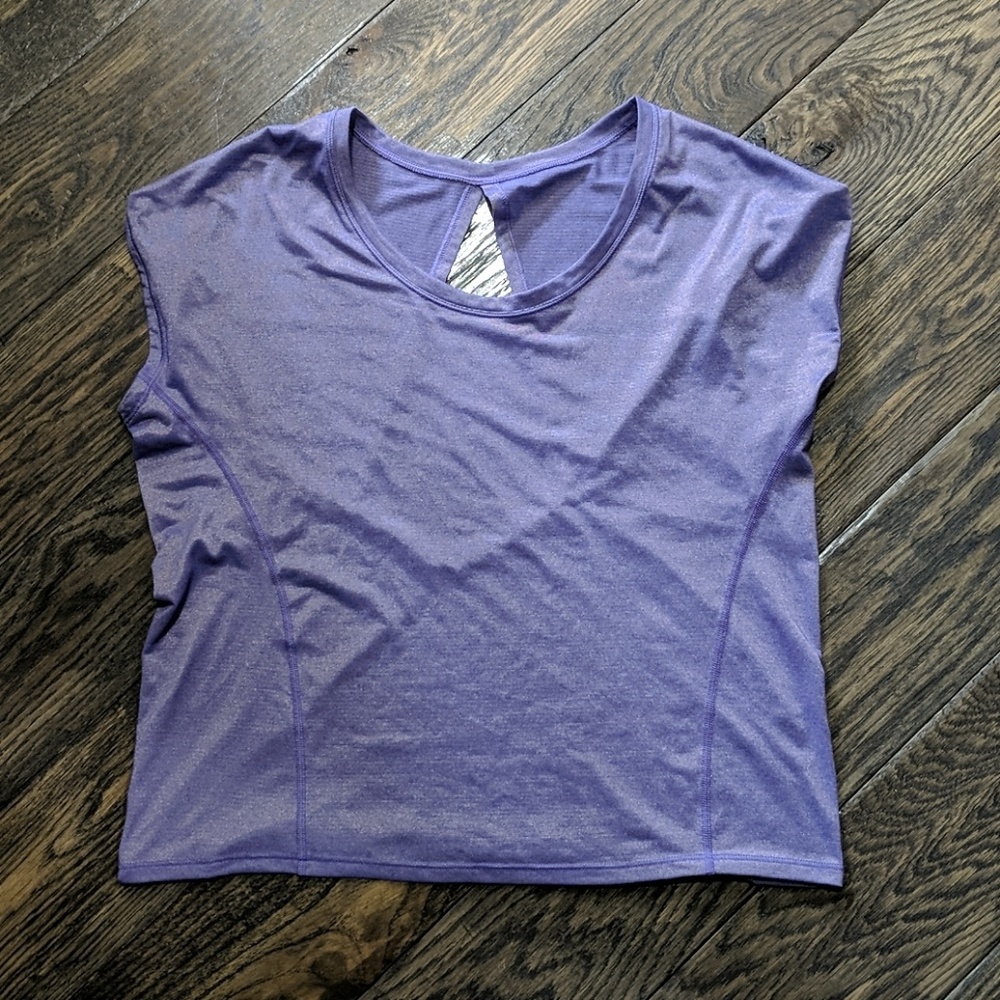 Lululemon Purple Shimmer Open Back Top